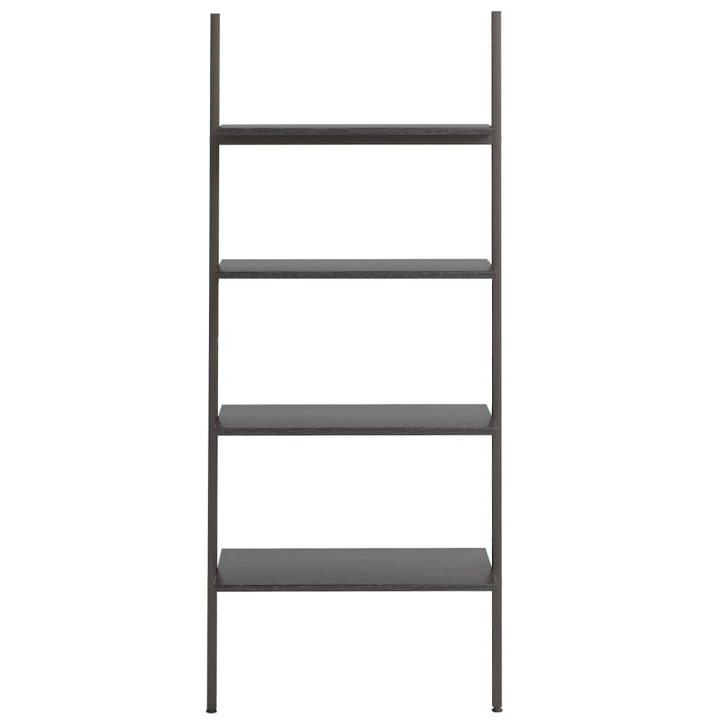 vidaXL Estantería Inclinada de 4 Niveles Mueble Despacho Dormitorio Estante Doméstico Oficina Habitación Almacenamiento Cajones Negro