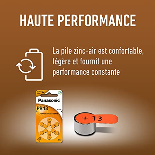 Pack de 6 piles auditives Panasonic PR13 - vue 10
