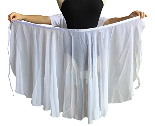 woosun Saia de balé feminina de chiffon para mulheres adultas saia de balé para dança skate sobre ca