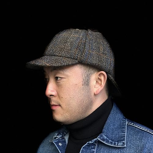 Image of TAILORMAP Harris Tweed Deerstalker Hat for Adult and Child,Detective Hat for Men and Women