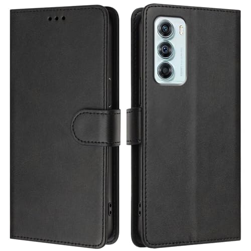 Rfvzubemok Compatible with Oppo Reno12 Pro PU Leather Phone Cover,Compatible with Oppo Reno12 Pro 5G CPH2629 Card Slots Flip Stand Wallet Case Black