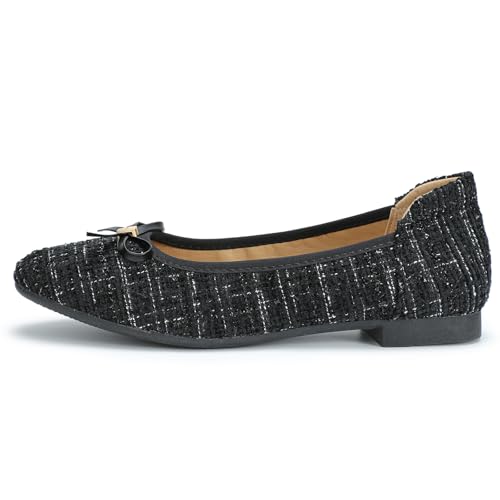 Image of Women's Comfortable Round Toe Bow Ballet Flats Shoes