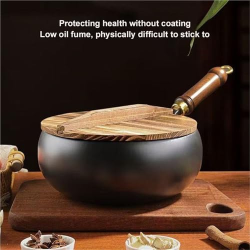 Wok de hierro macizo sin recubrimiento 28 cm con tapa miniatura 6