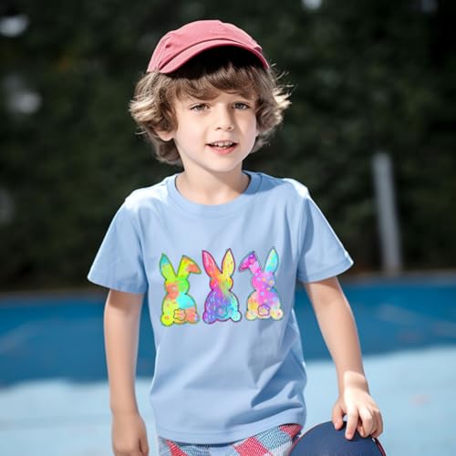 Image of Kids Easter Shirt Chick Short Sleeve Tee Tops for Toddler Girls Boys Easter Outfit Clothes 2-7 Years