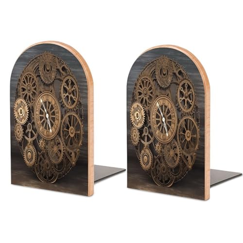 Sujetalibros resistente Steampunk Gears para evitar la caída de libros 2