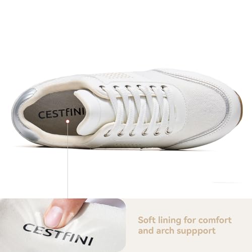 Image of Cestfini Wedge Sneakers for Women - Wedge Tennis Shoes Non-Slip Women Fashion Sneakers