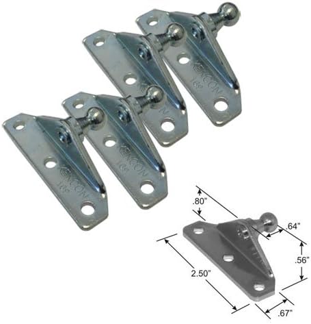 10MM Ball Stud Bracket for Gas Spring/Prop/Strut (4 Pack)