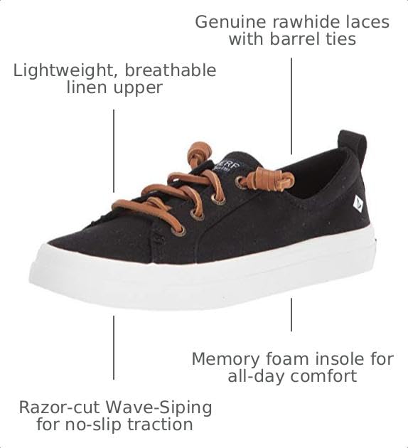 Image of Sperry Women's Crest Vibe Washable Leather Sneaker