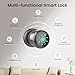 GHome Smart Door Knob Fingerprint Door Lock with Keypad, Biometric Smart Lock - App Control, Interior Door Knob with Key Great for Bedroom, Apartments, Offices and Hotels