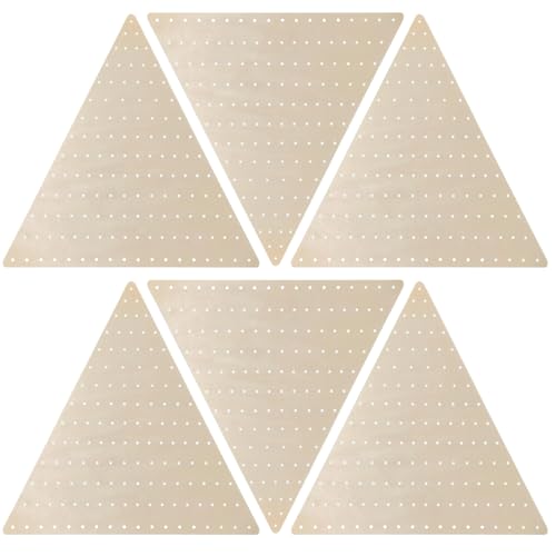 Cerceau floral en bois triangulaire pour suspensions murales et art bohème lot de 6