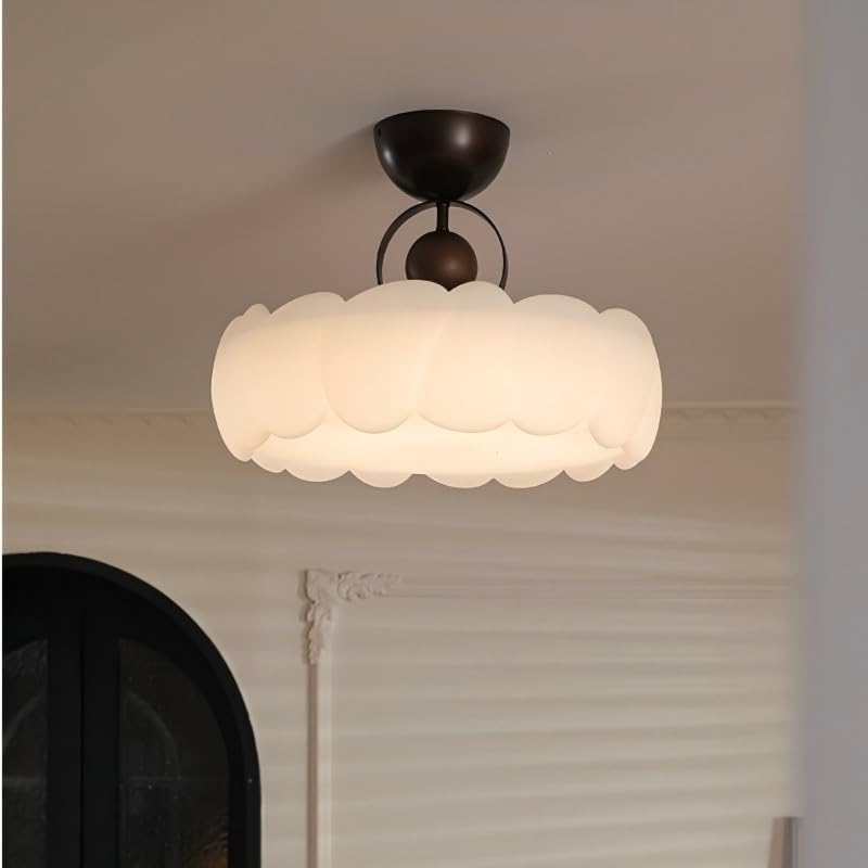 Éclairage de plafond clair LED plafonnier rond crème en acrylique réglable moderne - 4
