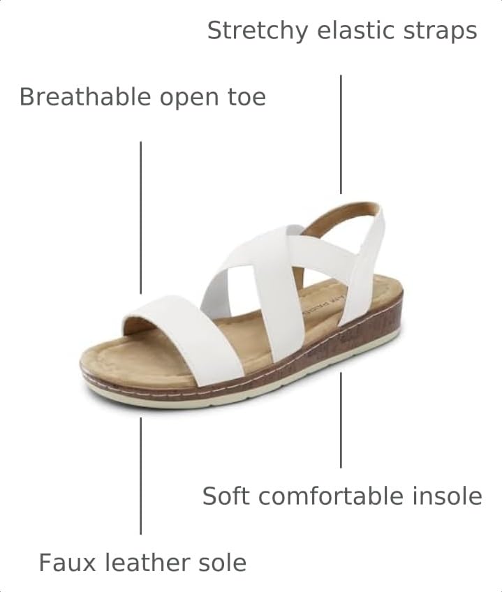 Image of DREAM PAIRS Women's Ankle Strap Low Wedge Sandals