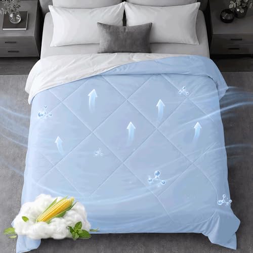 Dual-Sided Cooling Comforter, Q-Max 0.56 Chill Nylon Lyocell Blanket for Hot Sleepers - image 1