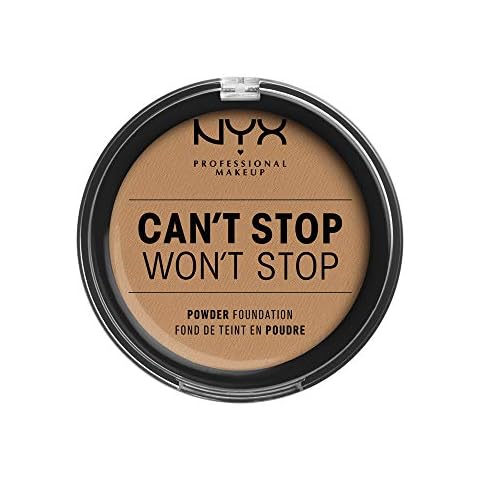 NYX Professional Makeup Polvos de sol Can't Stop Won't Stop Full Coverage Powder Foundation, Natural Buff Cover