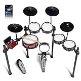 Alesis Nitro Pro XL 10-teiliges E Schlagzeug mit leisen Dual Zone Mesh Pads, 500+ authentischen BFD-Sounds, Bluetooth, Drumeo, USB-MIDI