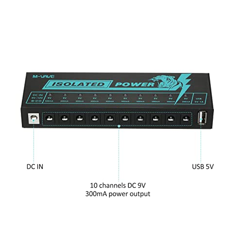 Jemora Alimentation de la pédale de Guitare Alimentation de l’effecteur de Guitare 10 Sortie DC isolée Alimentation isolée - Les Beatles, Paul McCartney, John Lennon, RIngo Starr, George Harrison Jemora Alimentation de la pédale de Guitare Alimentation de l'effecteur de Guitare 10 Sortie DC isolée Alimentation isolée – Image 5