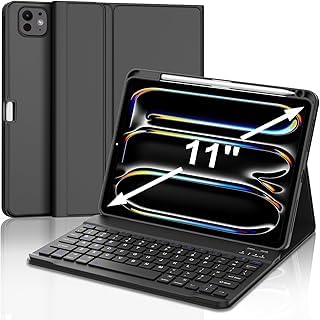 iPad Pro 11インチ（M4 2024）マジックキーボード タッチパッド搭載 ケース付き 磁気吸着式 日本語配列 Bluetooth接続 バックライト付き 自動スリープ 多角度調整 USB-C充電対応 ブラック