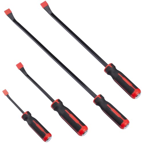 CarBole Juego de 4 Palancas,Desmontador 20/30/45/60cm,Pie de Cabra Con Mango de Goma,Se Utiliza para el Desmantelamiento de Automóviles en Garajes u Otro Desmantelamiento de Máquinas