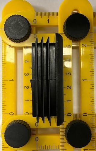 Image of (Pack of 2) Snap in Rectangular 3 inch x 2 inch Cap Plugs | 10-14 Ga Steel Pipes /Rods | Fence Post Finishing Inserts | Fitness Equipment End Caps