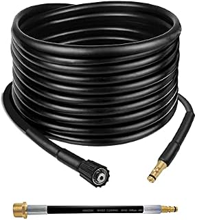High Pressure Replacement Hose Extension, Dual-Purpose Click Bayonet to M22 Female K2 Domestic Pressure Washer, Screw on The Quick-Connect Adapter Replacement for Karcher K2 K3 K4 K5 K6 K7 (10m/33ft)