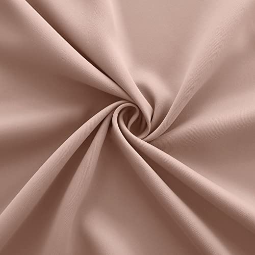 Image of KOUFALL Blush Pink Kitchen Curtains 30 Inch Length Set of 2 Pack Rod Pocket Short Curtains for Small Bathroom