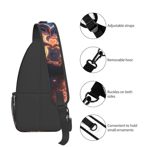 Image of Crossbody Bag Squirrel Couple Sling Bag Backpack Chest Bags Shoulder Bag for Women Men