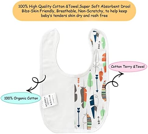 NP Baby Bandana Dribble Bibs Drool Bibs 6-Pack Unisex Newborn Baby Bandana Bib Infant Bibs Baby Teething Bibs Toddlers Aged 3-24 Months