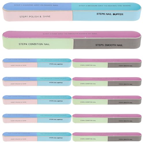 IWOWHERO 20 Piezas Bloques Pulidores de Uñas Caras Profesional para Suavizar Brillo y Pulir Casa y Salón
