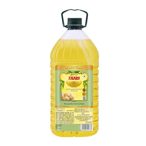 Image of Figaro Extra Light Tasting Olive Oil- Ideal for All Indian Cooking- Suitable for Deep Frying- Imported from Spain- 5L