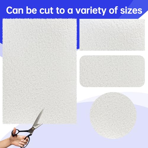 Image of 25x60 Inch DIY Cut to Size Material for AC /HVAC Furnace Filter and air Vents Filter, for Increasing The MERV Index(48PCs Adhesive Hook) White