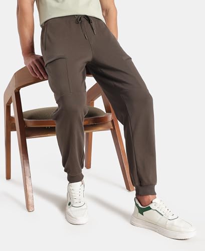 Image of Jockey AM72 Men Super Combed Cotton Rich Regular Fit Jogger with Zipper Pockets