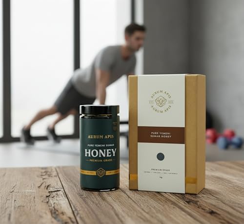 Image of Aurum Apis Raw Yemeni Sumar Honey, 100% Raw Unfiltered Pure Honey, Hand Harvested Organic Honey, Non-GMO, Rich in Nutrients & Energy Source, Respiratory Relief, Certified Thick Honey - 1kg Honey Jar