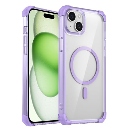 Protection de téléphone rigide transparente haut de gamme compatible avec iPhone 15 Plus