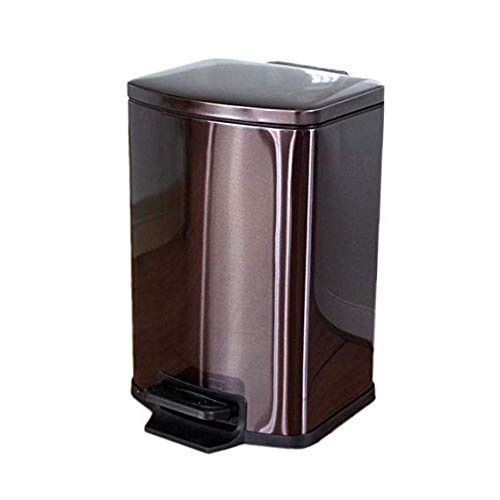 Poubelle boîte à pédale 7L avec couvercle hermétique anti-odeur en inox