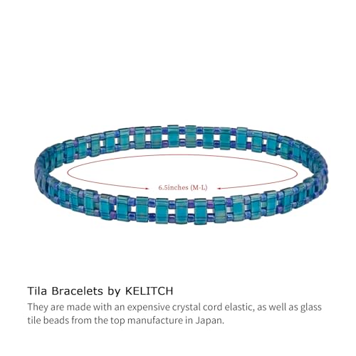 Image of KELITCH Women Tila Beads Stretch Bracelets Handmade Women Charm Strand Beaded Bracelets Summer Jewelry