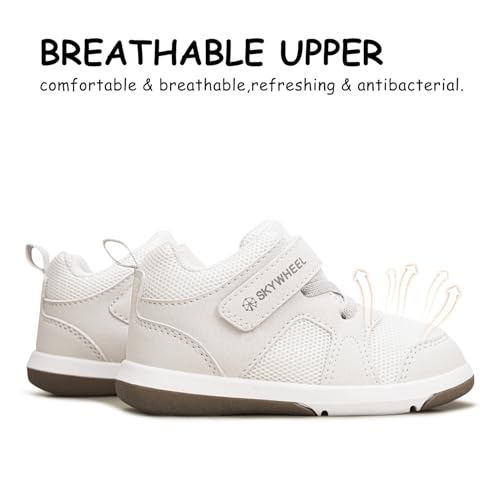SKYWHEEL Toddler Boy Shoes Size 8 White Sneakers Tennis Shoes for Toddlers by SKYWHEEL - Used condition - Image 7