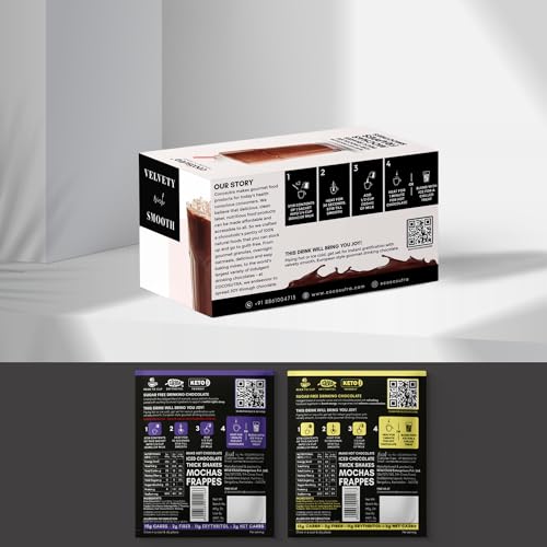 Image of Cocosutra RELAX & FOCUS Sugar Free Drinking Chocolate Hamper | 2 * 10 Single Serve Sachets | For better sleep support & for mental alertness | Low Carb, Low Calorie | Stevia & Erythritol based | 400g