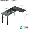 EUREKA ERGONOMIC L Shaped Gaming Desk 155cm, Large Corner Computer Desk ...