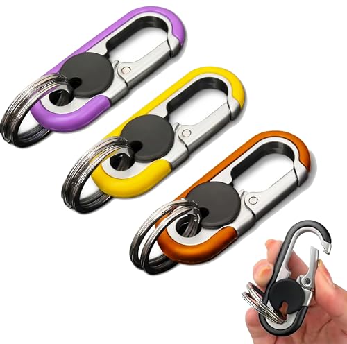 Image of CHRIS GOOD Men's Car Key Chain 2pcs, Personalized Creative Stainless Steel Car Keychain for Men