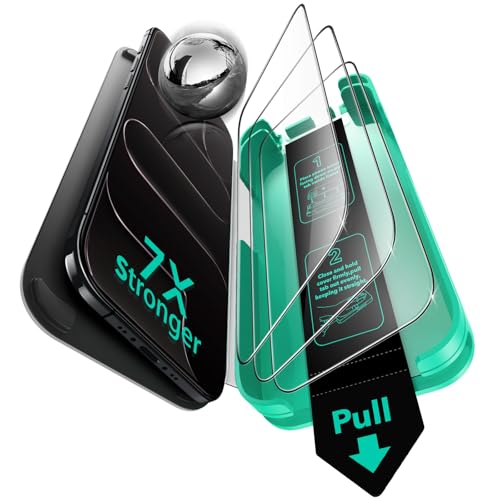 ESR 3 Pack 9H+ Glass for iPhone Air Screen Protector，[Military-Grade Shatterproof], with AR Anti-Reflective Technology, Armorite Ultra-Tough Tempered Glass for iPhone 17 Air with Ultra Fit Tray