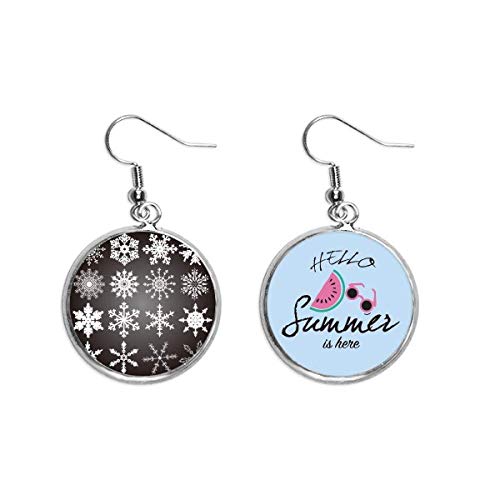 Pendientes de sandía con ilustración navideña el regalo original para amigas y Amigo Invisible
