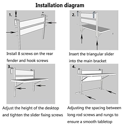 Mesa de suspensão marrom varanda trilhos mesa, altura ajustável ao ar livre móveis varanda pendurado