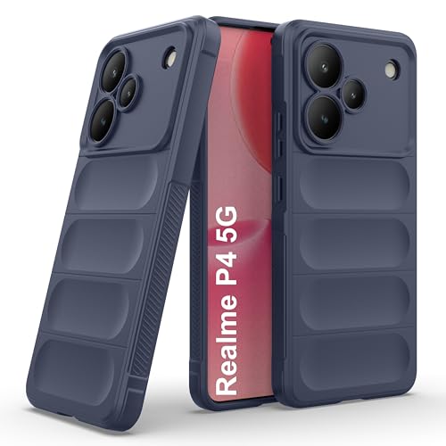 Image of Zapcase Back Case Cover for Realme P4 5G | Compatible for Realme P4 5G Back Cover | Liquid Silicon Magic Case with Camera Protection | Sapphire