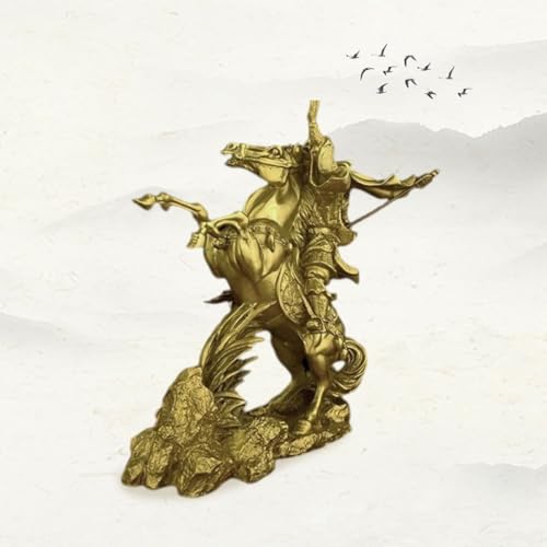 Statue Guan Gong en métal objet d'art à offrir pour bureau
