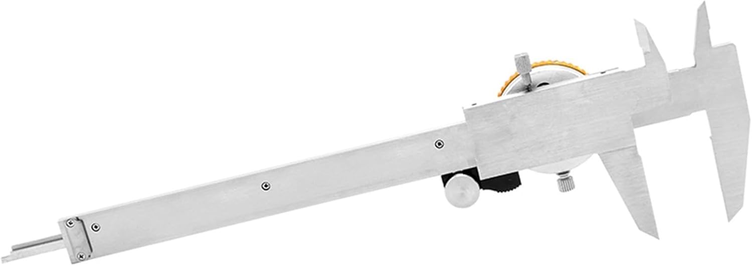 150mm/200mm/300mm Double Shock Proof 0.02 mm Stainless Steel Vernier Caliper Dial Micrometer Gauge Vernier Caliper(0-150mm)