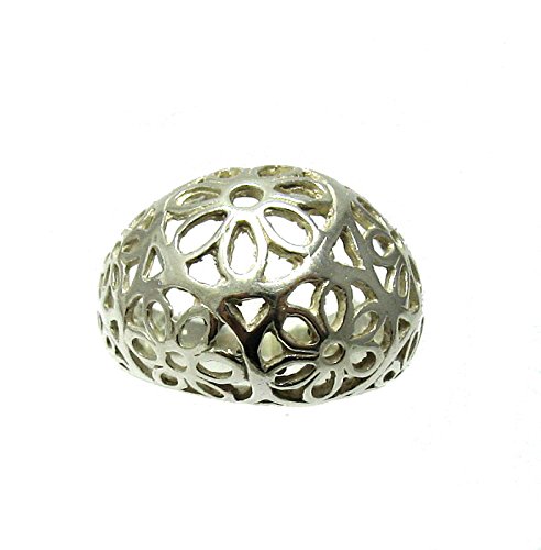 Bague florale en argent massif 925 à porter au bureau ou en soirée