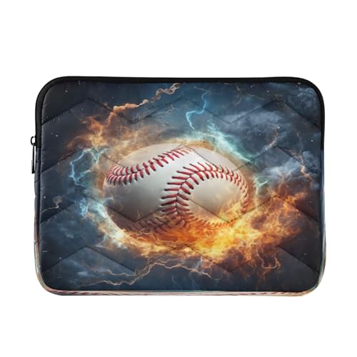 Funda para portátil Fire Baseball de 13-14 pulgadas impermeable miniatura 1
