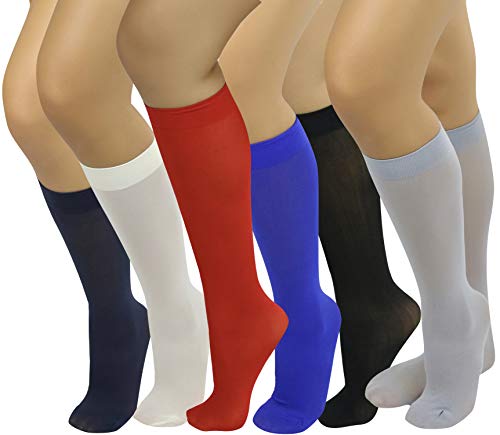 Image of ToBeInStyle Womens Pack of 6 Knee High Trouser Professional Socks