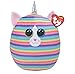 TY- Squish a boos-Coussin Heather Le Chat 40cm, TY39189, Multicolore