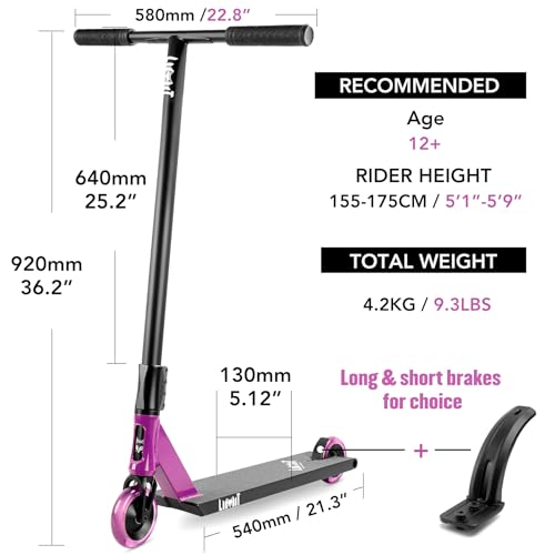 Image of Limit LMT70 Pro Street Scooter-Professional Level Specs Stunt Trick Scooter SCS 4 Bolts for Adults Size Intermediate and Advanced Freestyle BMX Scooters Fit Teens Boys Girls 12 Years and Up